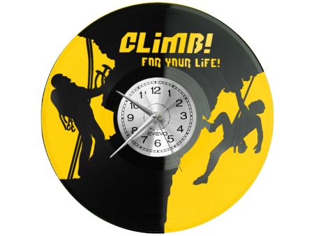 Zegar Ścienny EVEVO C0020 Wspinaczka Górska Alpinizm Himalaiizm Zegar Dekoracyjny na Winylu Idealny Prezent dla Miłośników Gór