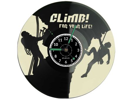 zegar ścienny winylowy, zegar wspinaczka górska, zegar alpinizm