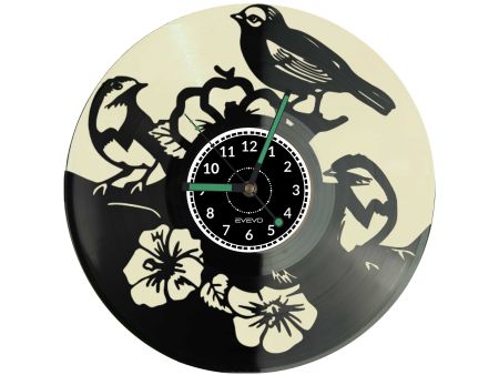 🕒 Zegar EVEVO C0023 🕊️ Ptaszki Skrzydlak 🎁 Idealny prezent dla miłośników natury 🌿 Lekka i stylowa dekoracja wnętrza ⏰
