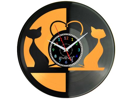 🐱 ZEGAR ŚCIENNY KOT PREZESA DACHOWIEC 💿 Winylowy Zegar Dekoracyjny Prezent Upominek Dla Niej Dla Niego EVEVO
