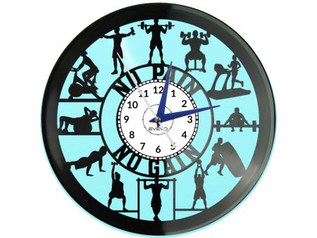 🏋️‍♂️ FITNESS NO PAIN NO GAIN Z PŁYTY WINYLOWEJ KOLOROWE TŁO DLA NIEGO DLA NIEJ PREZENT UPOMINEK PODARUNEK