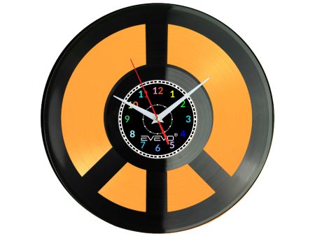 PEACE ZNAK POKOJU PACYFIZM Z PŁYTY WINYLOWEJ KOLOROWE TŁO DLA NIEGO DLA NIEJ PREZENT UPOMINEK PODARUNEK C0040