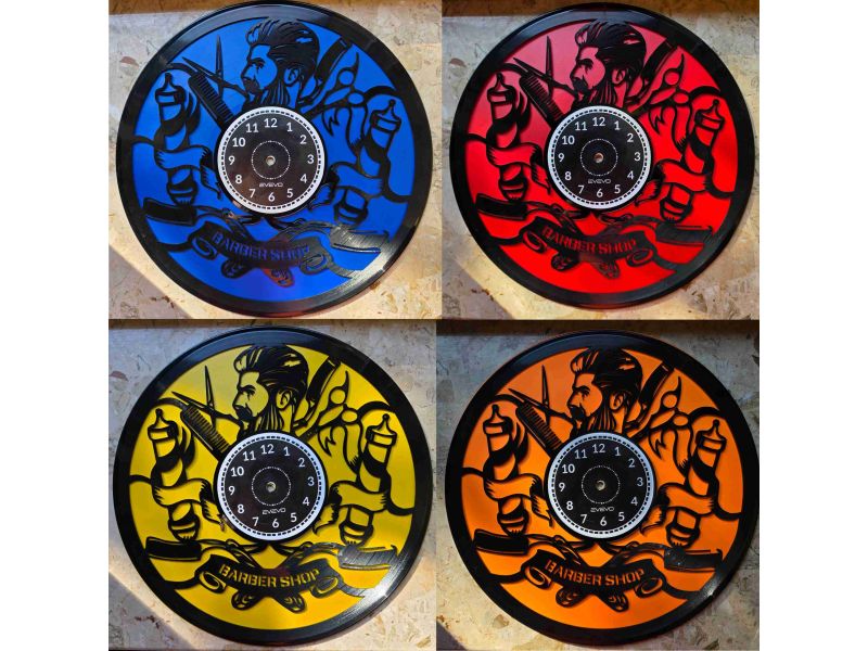 ZEGAR ŚCIENNY ROCKABILLY ROCK 'n' ROLL PŁYTA WINYLOWA WINYL PREZENT UPOMINEK URODZINY EVEVO C0017