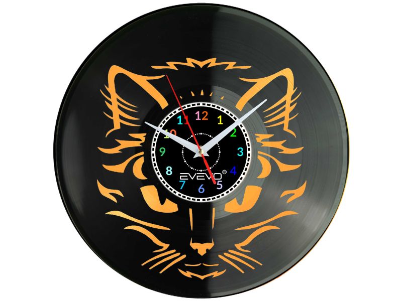 KOT DACHOWIEC KOTY KOCIAK Z PŁYTY WINYLOWEJ KOLOROWE TŁO DLA NIEGO DLA NIEJ PREZENT UPOMINEK PODARUNEK C0043