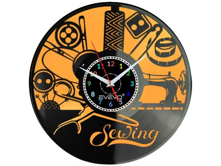 zegar krawcowej, zegar szwaczki, zegar pracownia krawiecka, zegar do pracowni, zegar ścienny krawcowej,