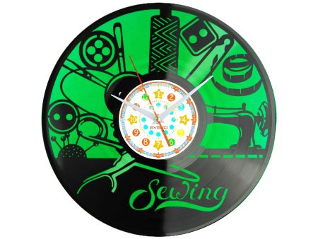 zegar krawcowej, zegar szwaczki, zegar pracownia krawiecka, zegar do pracowni, zegar ścienny krawcowej,