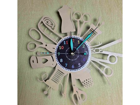 Zegar Krawcowej Ścienny Kolor Winyl Płyta Winylowa Prezent Urodziny Upominek EVEVO evevo.pl W0049K