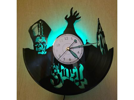 Ghost of Yotei Zegar Ścienny Podświetlenie LED Pilot RGB Winyl Płyta Winylowa Prezent Urodziny Upominek EVEVO evevo.pl V0006LED