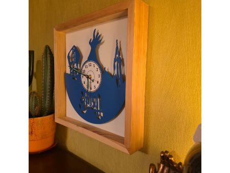 Ghost of Yotei Zegar Ścienny z Używanej Płyty Winylowej Kolor w Drewnianej Ramce 35x35cm Prezent Upominek evevo.pl V0006KR