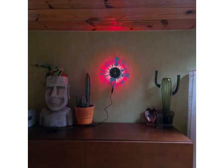 Zegar Krawcowej Ścienny Kolor LED RGB Pilot Winyl Płyta Winylowa Prezent Urodziny Upominek EVEVO evevo.pl W0049KLED