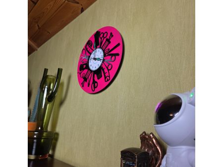 Zegar Krawcowej Ścienny Kolorowe Tło Winyl Płyta Winylowa Prezent Urodziny Upominek EVEVO evevo.pl W0049T