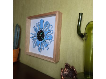 Zegar Krawcowej Ścienny Ramka 35x35cm i Kolorowa Płyta Winylowa Prezent Upominek Podarunek Gift EVEVO W0049KR