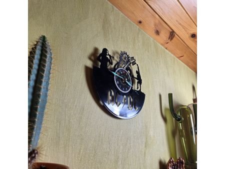 AC-DC ACDC AC/DC Zegar Ścienny Z Płyty Winylowej Zegar Winylowy Rockowy Prezent Dla Niej I Dla Niego evevo.pl V0008