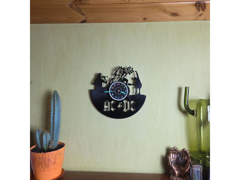 ZEGAR ŚCIENNY AC-DC ACDC PŁYTA WINYLOWA EVEVO
