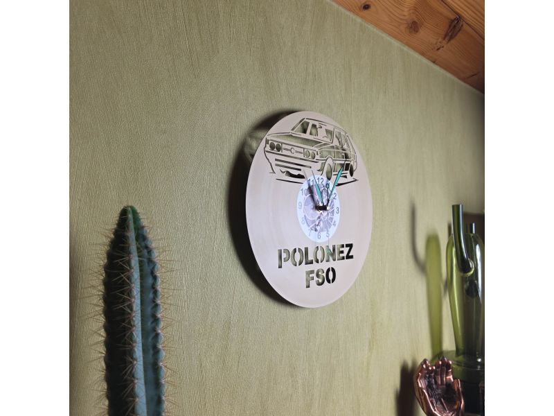 Polonez FSO Zegar Ścienny Kolorowy Płyta Winylowa Prezent Urodziny Upominek EVEVO evevo.pl V0001K