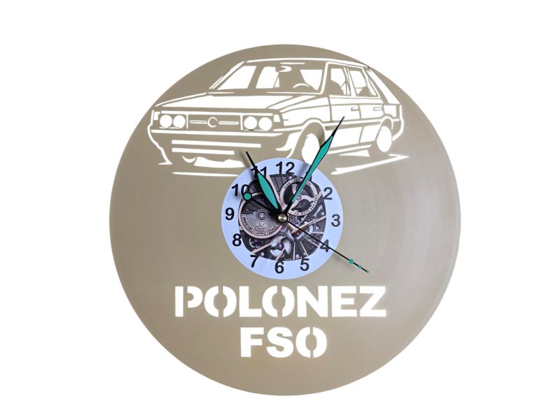 Polonez FSO Zegar Ścienny Kolorowy Płyta Winylowa Prezent Urodziny Upominek EVEVO evevo.pl V0001K