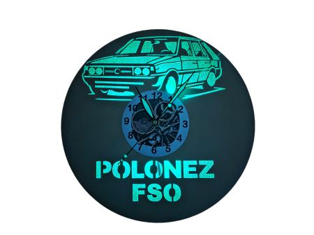 Polonez FSO Zegar Ścienny Kolorowy LED RGB Pilot