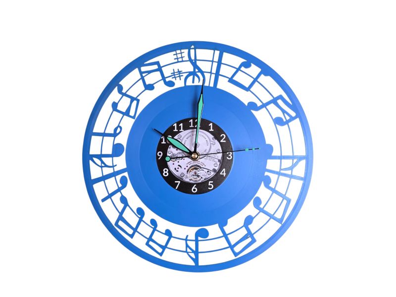 Nuty Zegar Ścienny w Drewnianej Ramce 35x35x5cm LED RGB