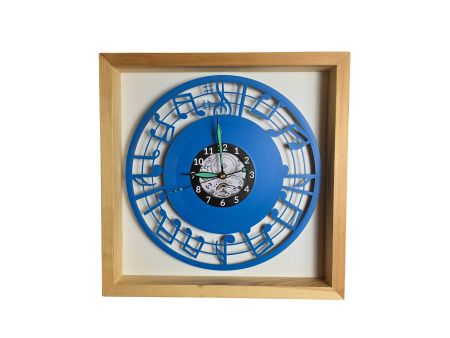 Nuty Zegar Ścienny 9 Kolorów Ramka 35x35cm do Wyboru Płyta Winylowa Prezent Urodziny Upominek dla Fana EVEVO V0002RK