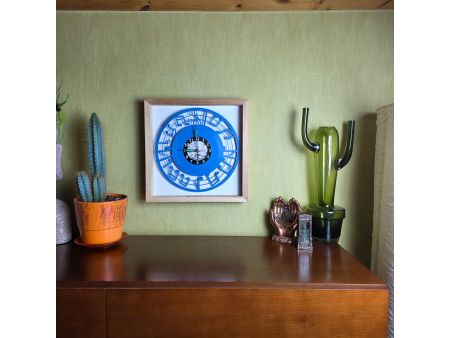 Nuty Zegar Ścienny 9 Kolorów Ramka 35x35cm do Wyboru Płyta Winylowa Prezent Urodziny Upominek dla Fana EVEVO V0002RK