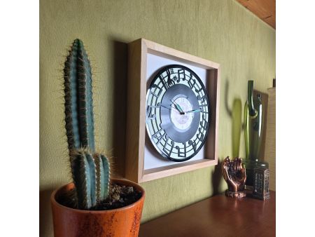 Nuty Zegar Ścienny 9 Kolorów Tło Ramka 35x35cm Płyta Winylowa Prezent Urodziny Upominek dla Fana EVEVO V0002RT