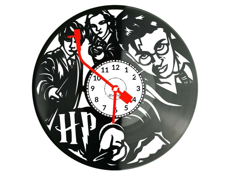 Harry Potter Mały Czarodziej Zegar Ścienny z Płyty Winylowej Prezent dla Niej i dla Niego Upominek Urodzinowy EVEVO W0006