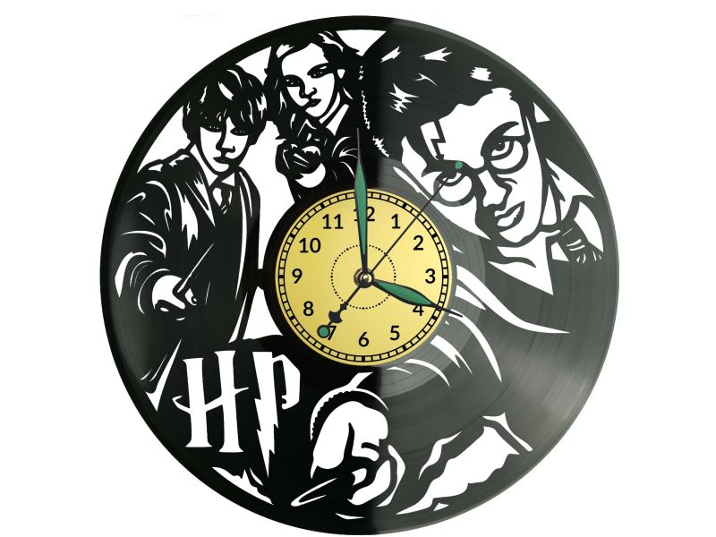 HARRY POTTER MAŁY CZARODZIEJ ZEGAR ŚCIENNY PŁYTA WINYLOWA DLA NIEJ DLA NIEGO UPOMINEK PREZENT URODZINY EVEVO W0006