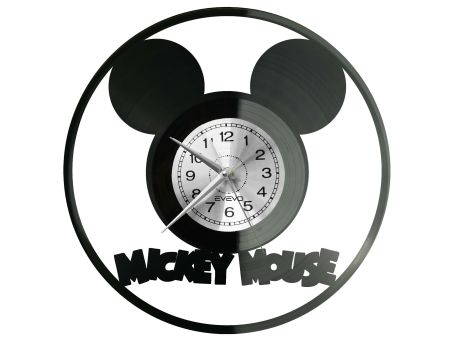 Mickey Mouse Zegar Ścienny z Płyty Winylowej Nowoczesny Dekoracyjny Na Prezent Urodziny W0010