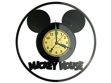 Mickey Mouse Zegar Ścienny z Płyty Winylowej Nowoczesny Dekoracyjny Na Prezent Urodziny W0010