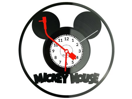 Mickey Mouse Zegar Ścienny z Płyty Winylowej Nowoczesny Dekoracyjny Na Prezent Urodziny W0010