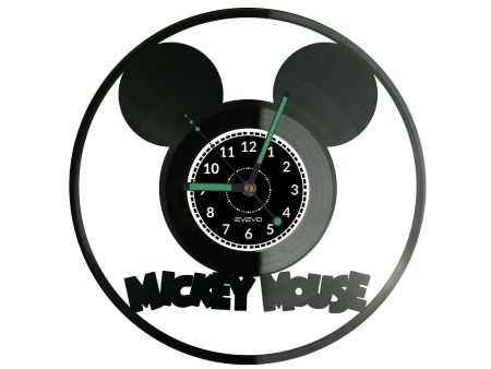 Mickey Mouse Zegar Ścienny z Płyty Winylowej Nowoczesny Dekoracyjny Na Prezent Urodziny W0010