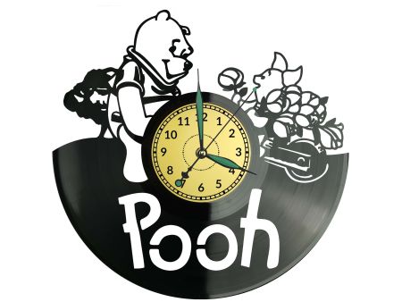 Kubuś Puchatek Pooh Zegar Ścienny z Płyty Winylowej dla Niej i dla Niego Upominek Prezent Urodziny EVEVO EVEVO.PL W0021