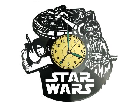 Star Wars Gwiezdne Wojny Zegar Ścienny z Płyty Winylowej Prezent Urodziny Upominek dla Niej i dla Niego EVEVO EVEVO.PL W0026