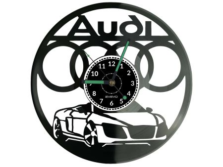 Audi Zegar Ścienny Podświetlany Płyta Winylowa Nowoczesny Dekoracyjny Na Prezent Urodziny W0027