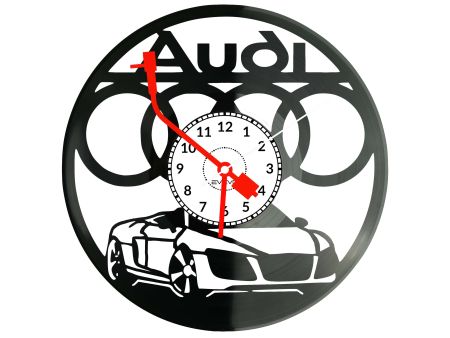 Audi Zegar Ścienny Podświetlany LED RGB Na Pilota Płyta Winylowa Nowoczesny Dekoracyjny Na Prezent Urodziny