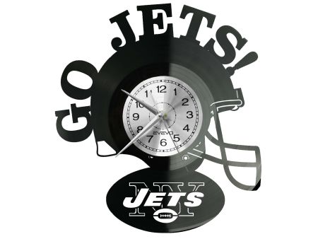 New York Go Jets  Zegar Ścienny Płyta Winylowa Nowoczesny Dekoracyjny Na Prezent Urodziny W0040