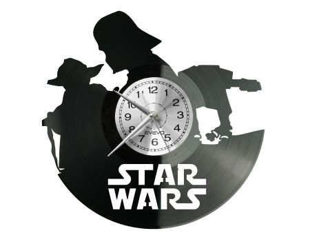 STAR WARS GWIEZDNE WOJNY ZEGAR ŚCIENNY PŁYTA WINYLOWA PREZENT UPOMINEK URODZINY DLA NIEJ DLA NIEGO EVEVO EVEVO.PL W0045