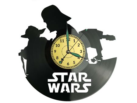 STAR WARS GWIEZDNE WOJNY ZEGAR ŚCIENNY PŁYTA WINYLOWA PREZENT UPOMINEK URODZINY DLA NIEJ DLA NIEGO EVEVO EVEVO.PL W0045
