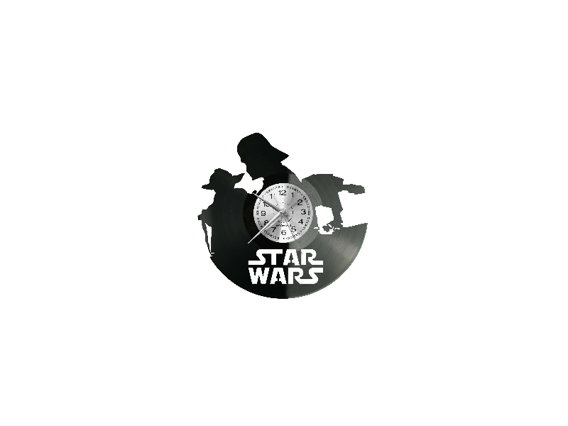 ZEGAR ŚCIENNY STAR WARS GWIEZDNE WOJNY PŁYTA WINYLOWA WINYL EVEVO