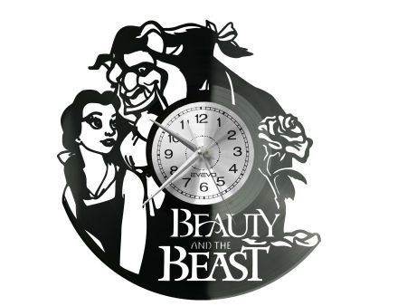 Beauty and the Beast Zegar Ścienny z Płyty Winylowej Prezent Upominek Urodziny dla Niej i dla Niego evevo.pl W0046