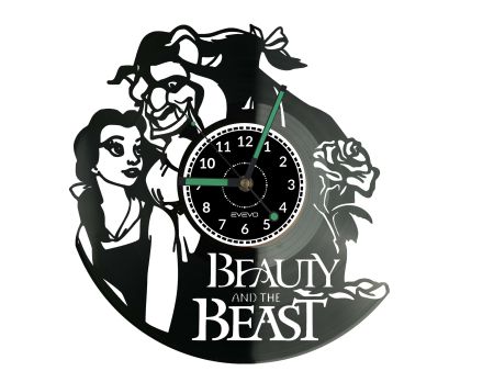 Beauty and the Beast Zegar Ścienny z Płyty Winylowej Prezent Upominek Urodziny dla Niej i dla Niego evevo.pl W0046