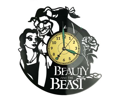 Beauty and the Beast Zegar Ścienny z Płyty Winylowej Prezent Upominek Urodziny dla Niej i dla Niego evevo.pl W0046