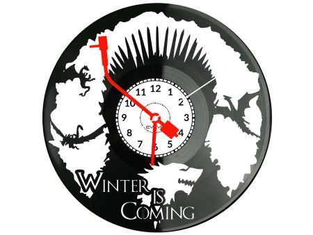 ZEGAR ŚCIENNY GRA O TRON PŁYTA WINYLOWA WINYL EVEVO