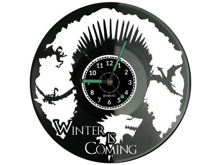 Gra o Tron Zegar Ścienny z Płyty Winylowej Prezent Upominek Urodziny dla Niej i dla Niego evevo.pl W0048