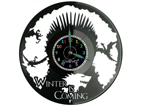 Gra o Tron Zegar Ścienny z Płyty Winylowej Prezent Upominek Urodziny dla Niej i dla Niego evevo.pl W0048