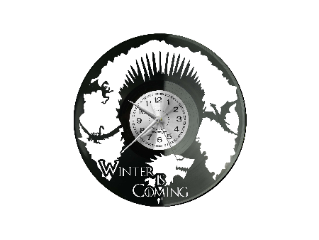 Gra o Tron Zegar Ścienny z Płyty Winylowej Prezent Upominek Urodziny dla Niej i dla Niego evevo.pl W0048