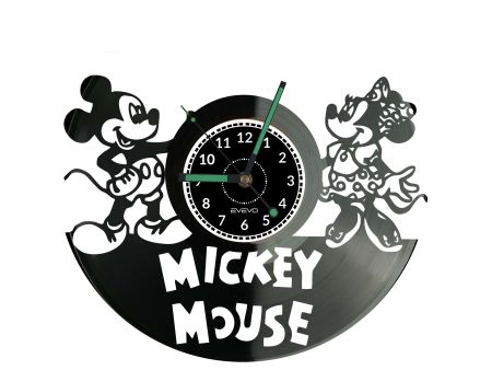 Mickey Mouse Zegar Ścienny Płyta Winylowa Nowoczesny Dekoracyjny Na Prezent Urodziny W0050