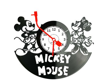 Mickey Mouse Zegar Ścienny Płyta Winylowa Nowoczesny Dekoracyjny Na Prezent Urodziny W0050