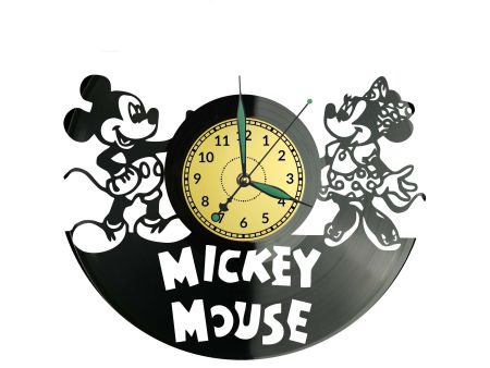 Mickey Mouse Zegar Ścienny Płyta Winylowa Nowoczesny Dekoracyjny Na Prezent Urodziny W0050