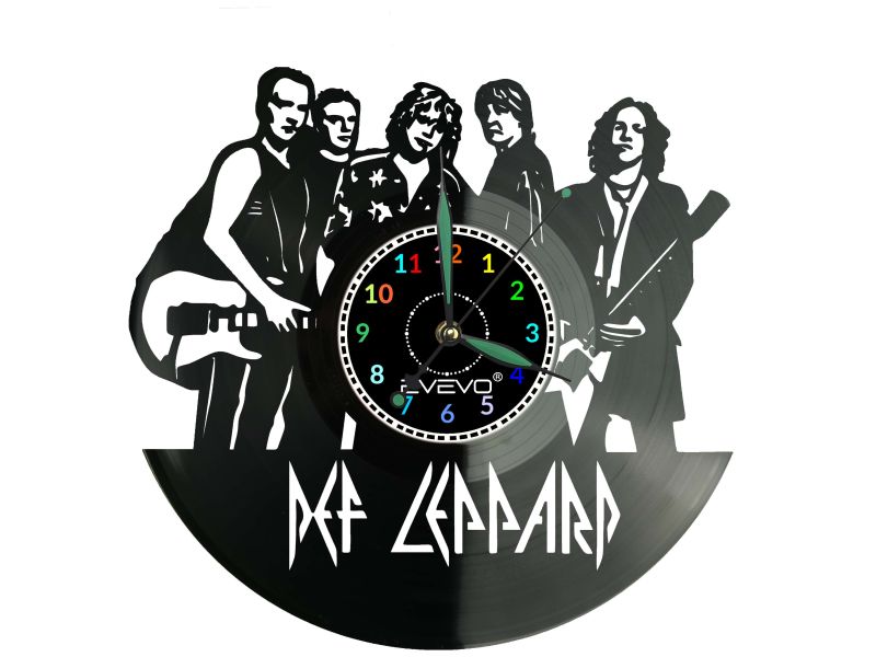ZEGAR ŚCIENNY DEF LEPPARD PŁYTA WINYLOWA WINYL EVEVO